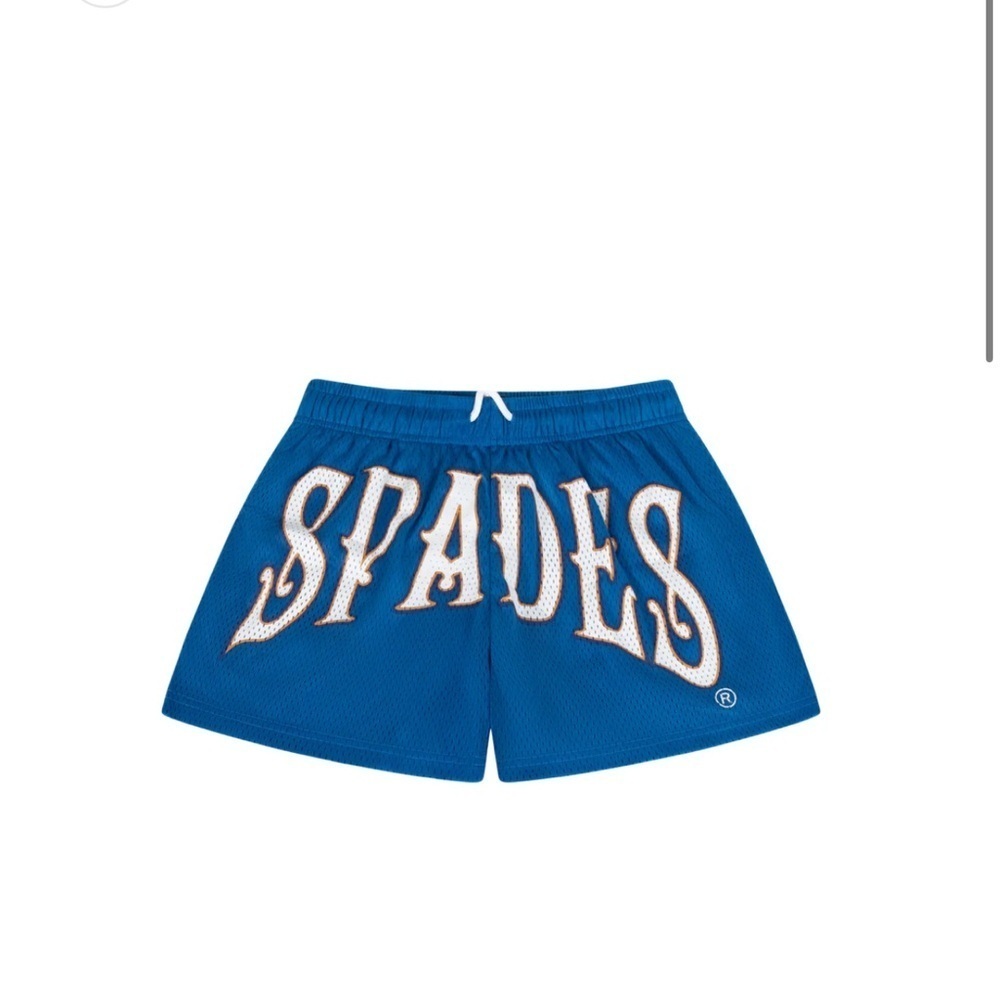 EUC Spades Blue logo Athletic Shorts Sz S
